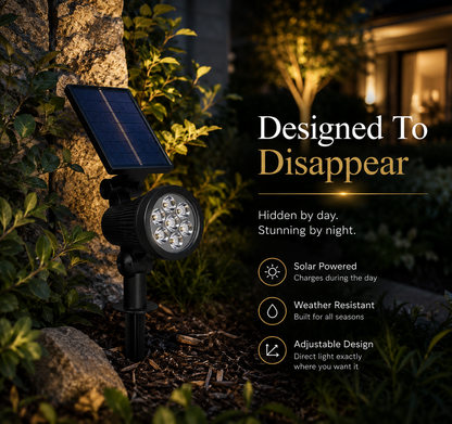 Solar Powered Garden Spotlight (Set of 2)