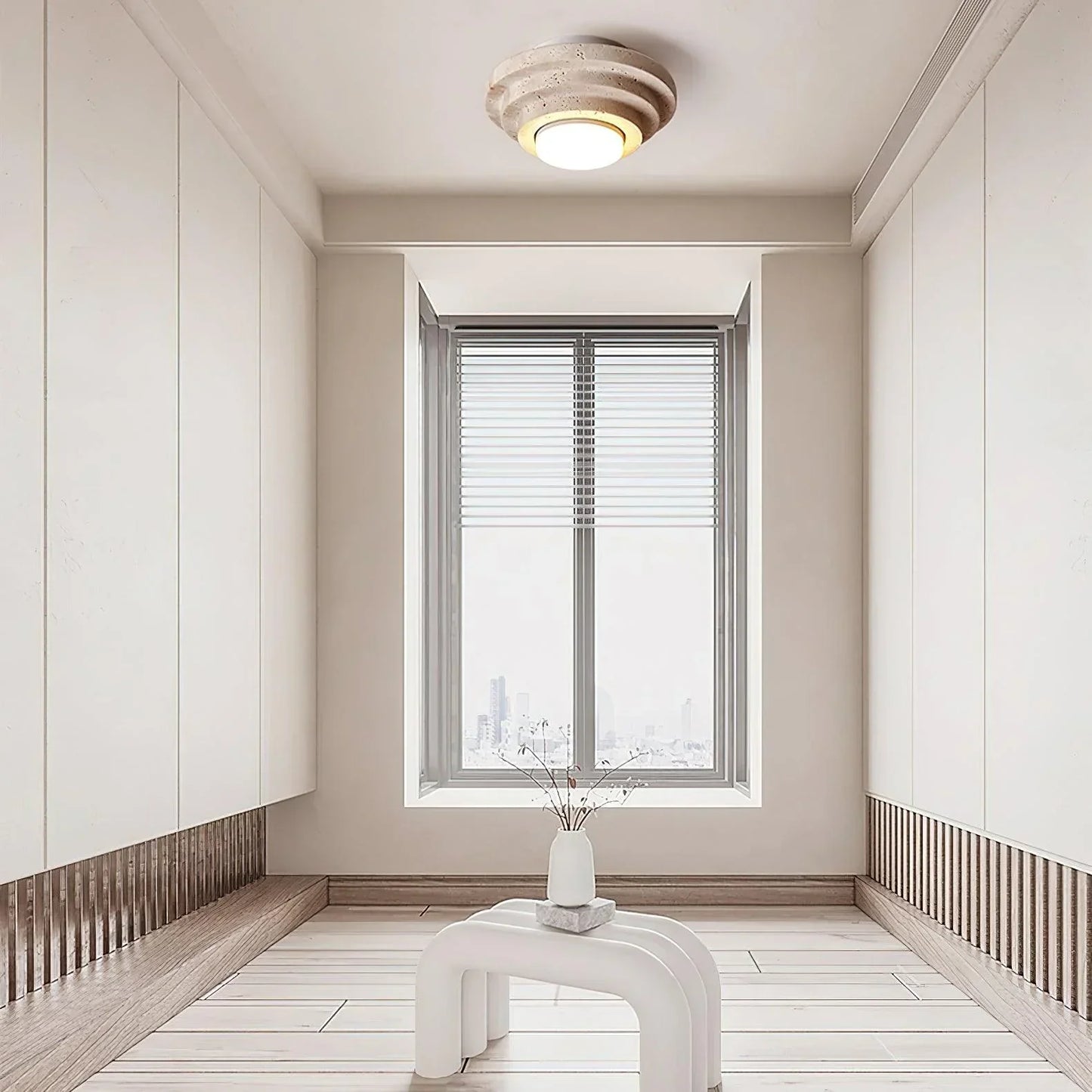 Solara Natural Stone LED Ceiling Lamp