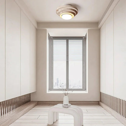 Solara Natural Stone LED Ceiling Lamp