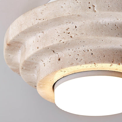 Solara Natural Stone LED Ceiling Lamp