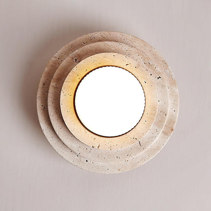 Solara Natural Stone LED Ceiling Lamp