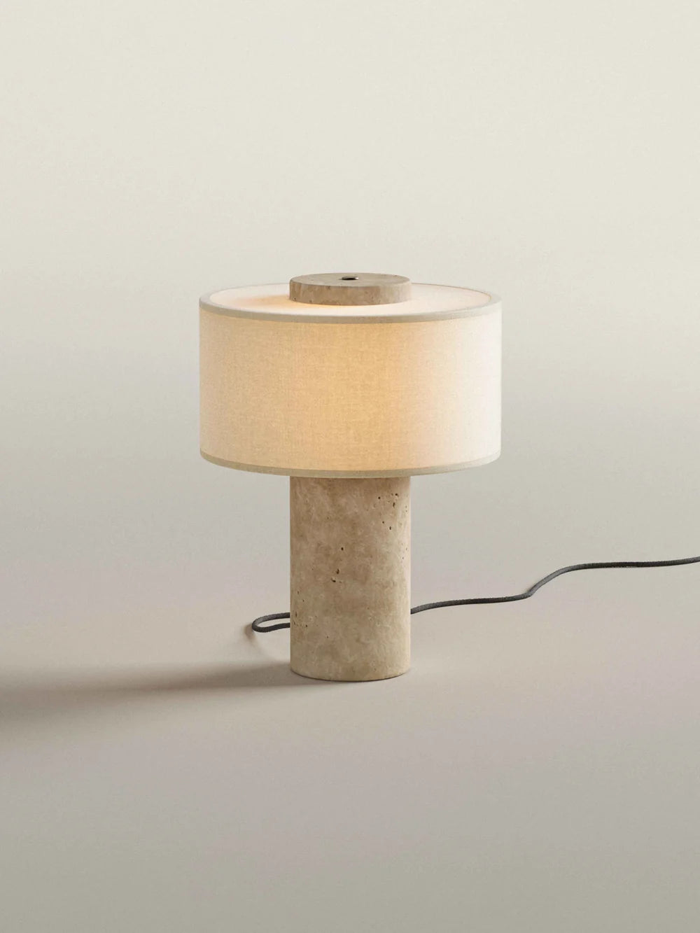 Strata Large Lamp | Travertine 13.5" / 35cm
