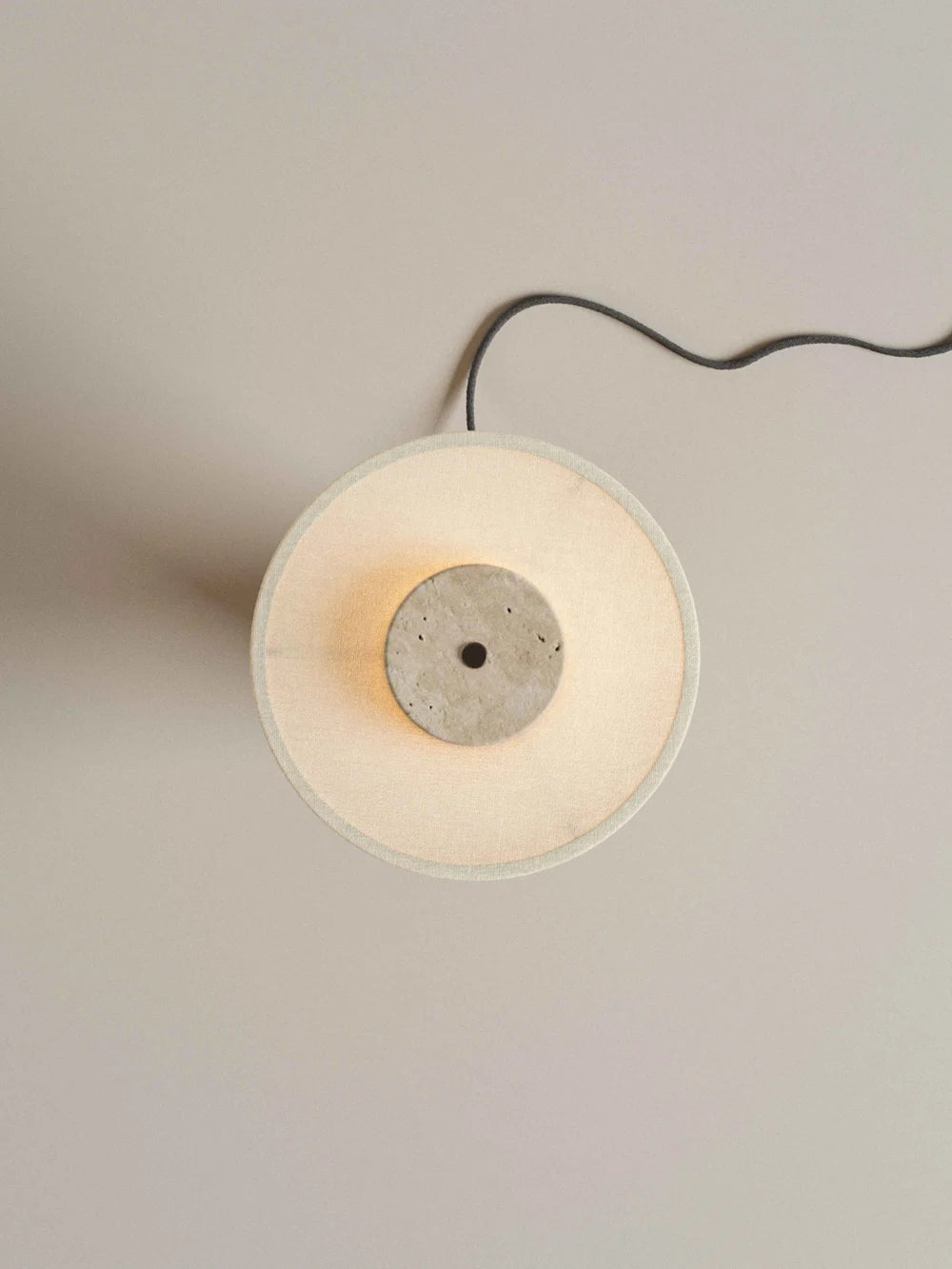 Strata Large Lamp | Travertine 13.5" / 35cm