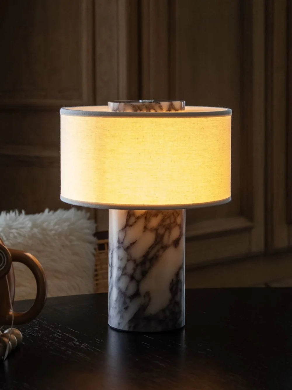 Strata Portable Lamp | Calacatta Viola - 9.5" / 24cm