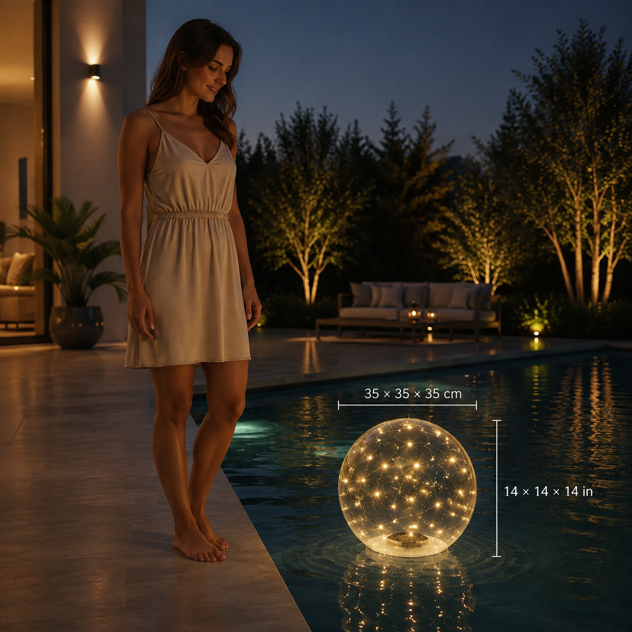 StellarOrb Floating Solar Light