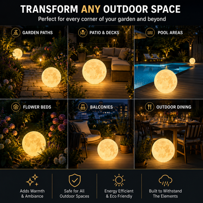 Selene Moon Garden Light (Pack of 2) - Solar Powered