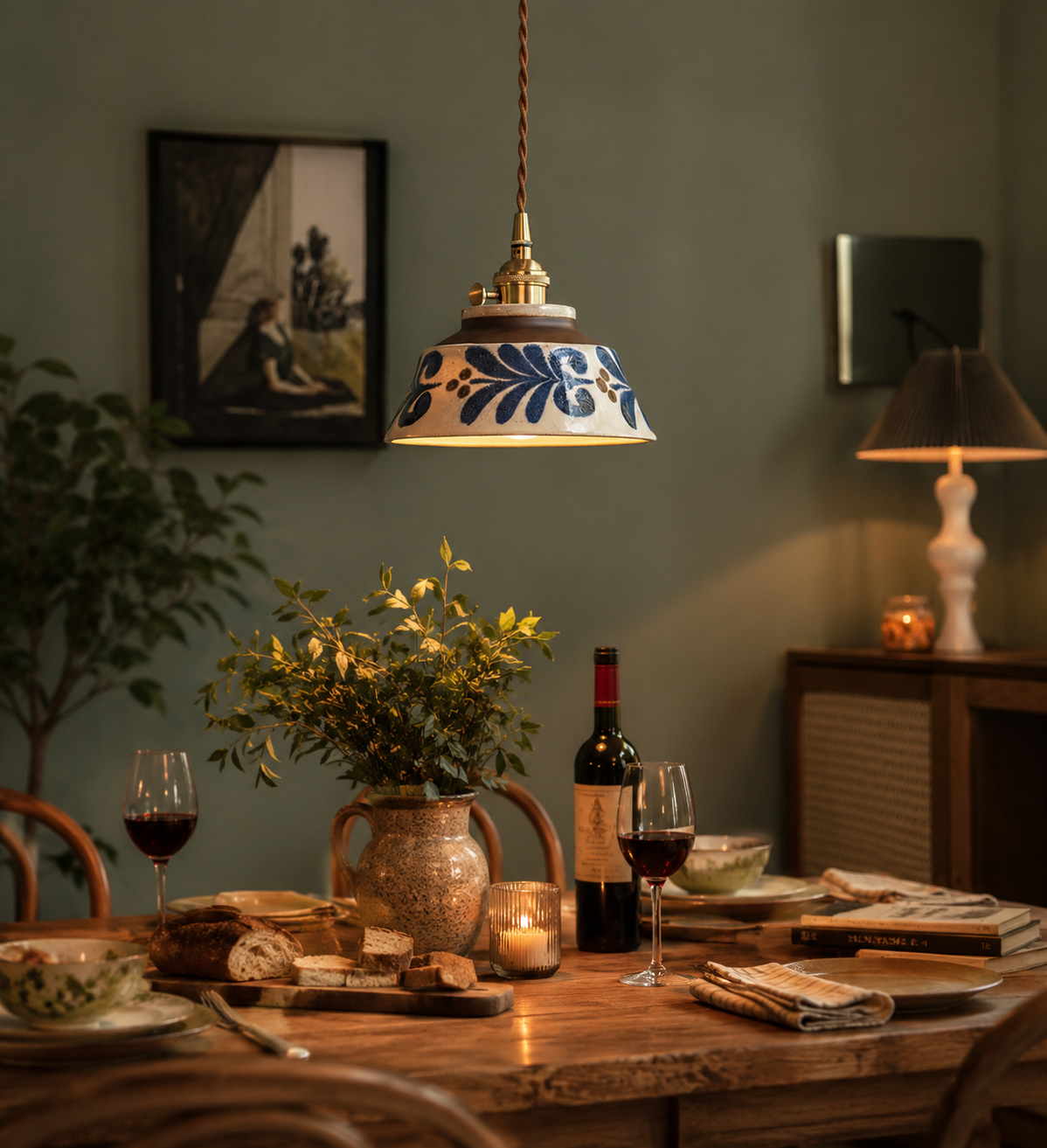 Ronja | Hand-Painted Ceramic Pendant Light