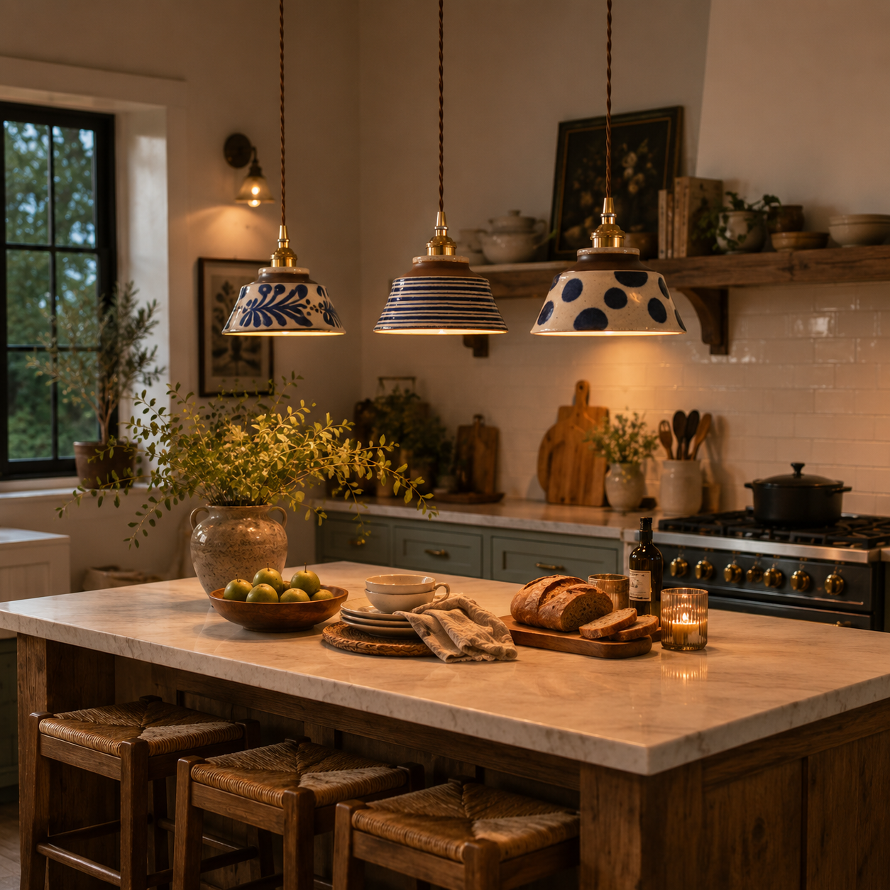 Ronja | Hand-Painted Ceramic Pendant Light