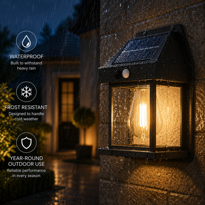 Tungsten Filament Solar Wall Lantern (Pack of 2)