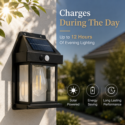 Tungsten Filament Solar Wall Lantern (Pack of 2)