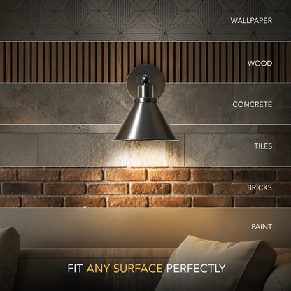 Industrial Wireless Wall Sconce (Set of 2)