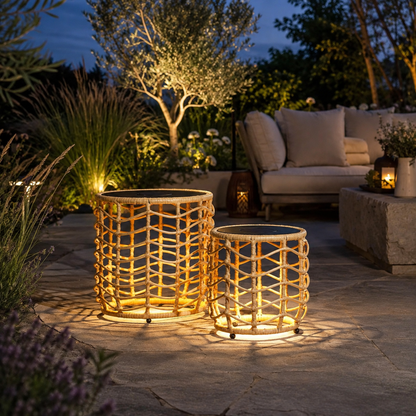 Solar Outdoor Table (Set of 2)