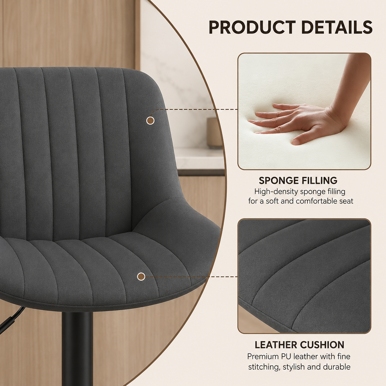 Leather Barstool