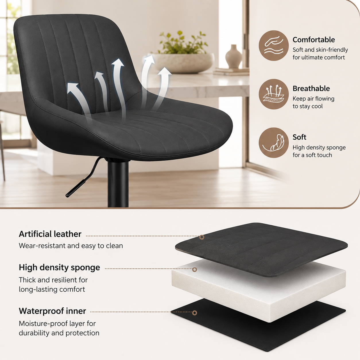 Leather Barstool