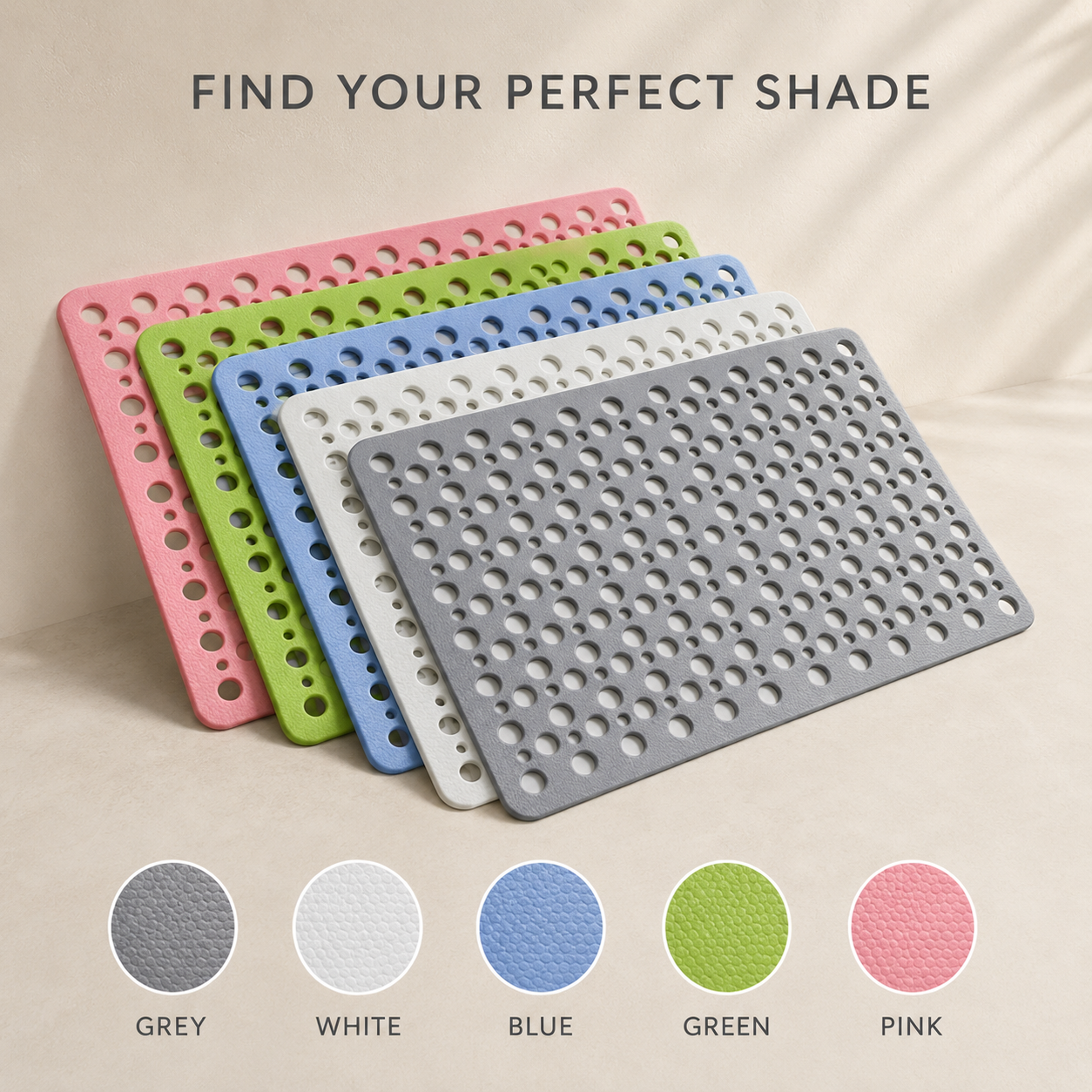 Casa & Beyond | Secure Shower Mat | Non-Slip & Antibacterial