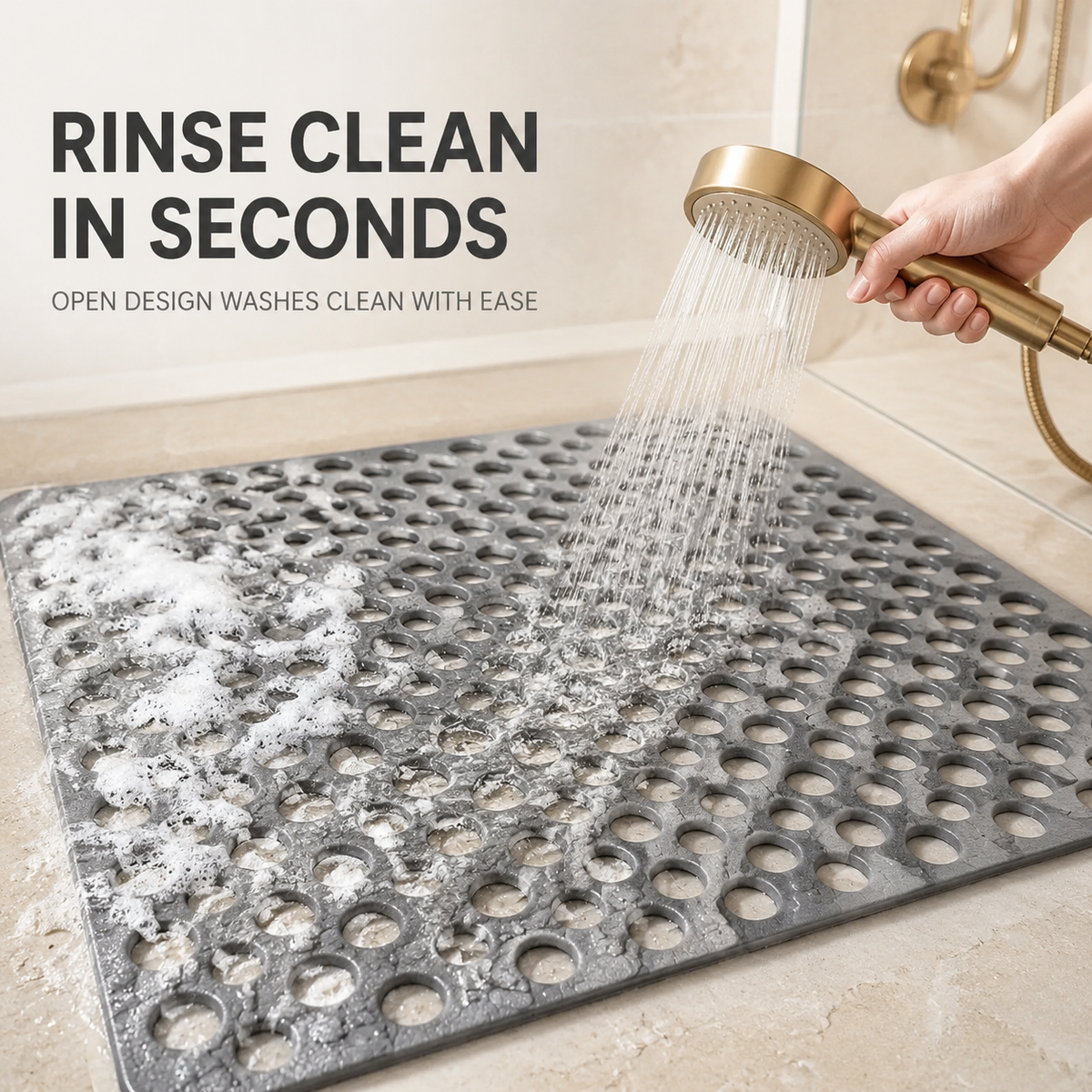 Casa & Beyond | Secure Shower Mat | Non-Slip & Antibacterial