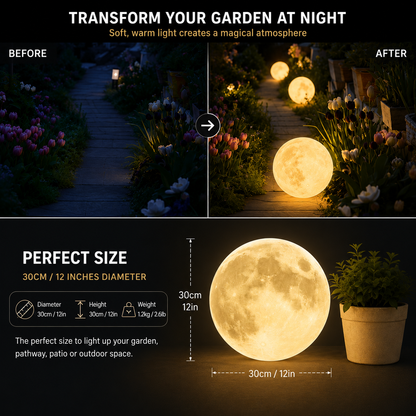 Selene Moon Garden Light (Pack of 2) - Solar Powered