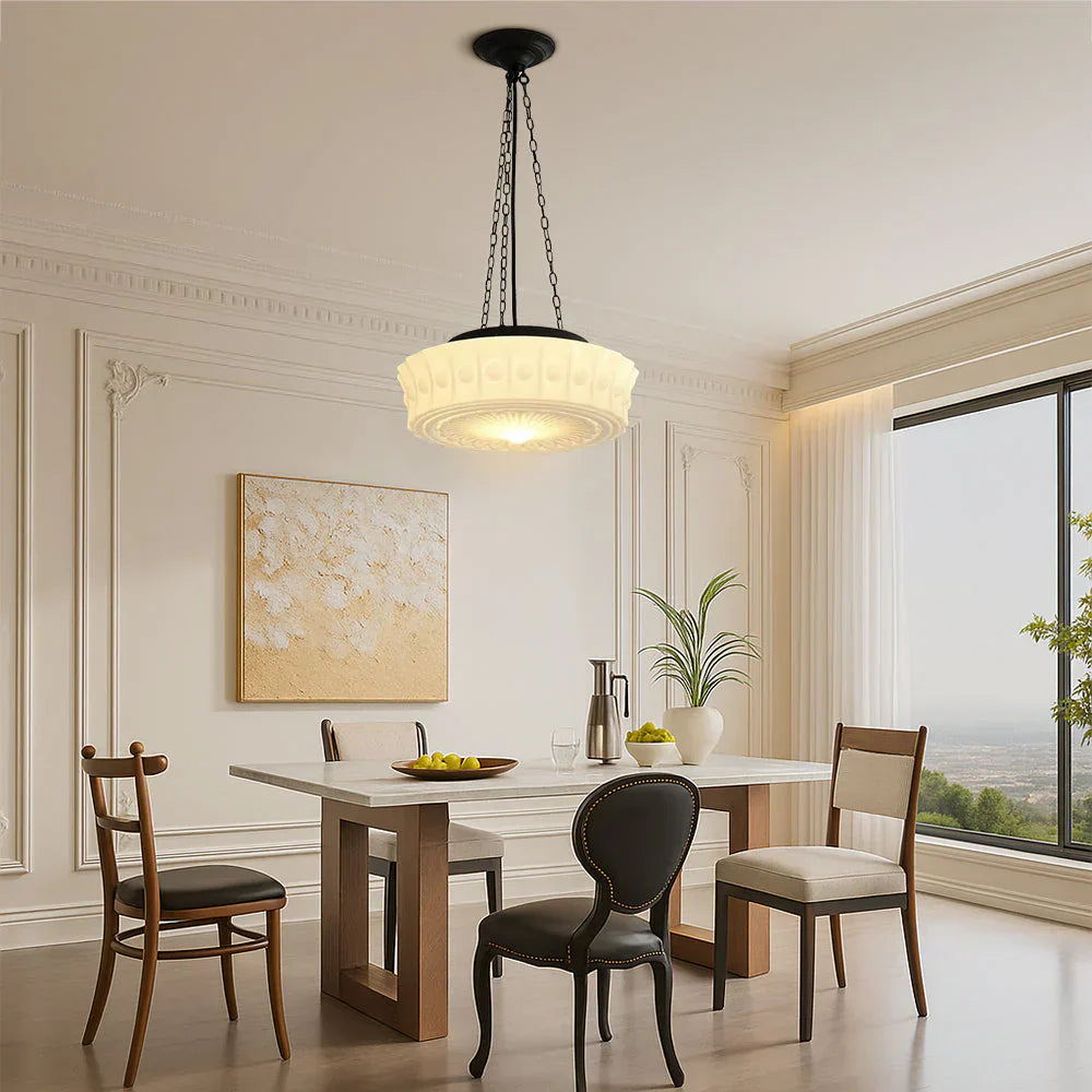 Thalessia Milky White Pendant Lamp in Minimalist Design