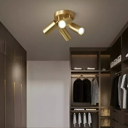 Tessera Brass LED Ceiling Lamp Modern Design