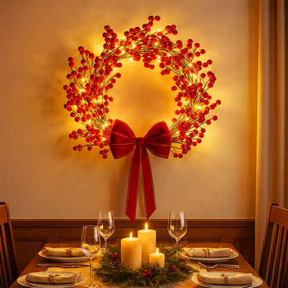 Twinkling Tree Berry Wreath by Montavio Home™