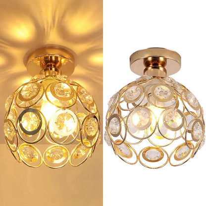 Velara Modern Luxury Round LED Ceiling Lamp Made of Crystal Glass