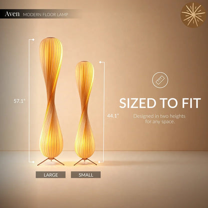 Aven Wabi-Sabi Wooden Floor Lamp