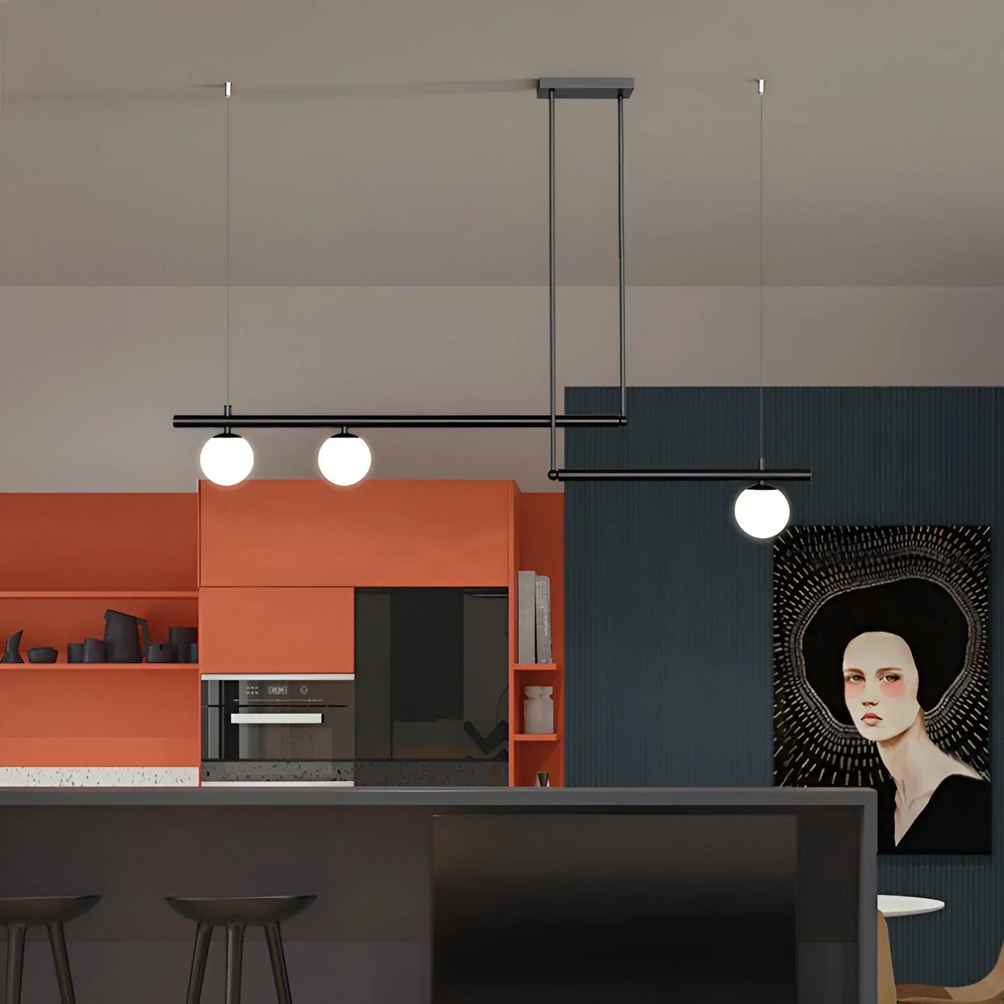 Altana Nordic Glass Linear Luxury Pendant Lamp