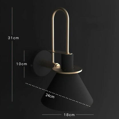 Zoralia Postmodern LED Wall Lamp with Trumpet-Shaped Design