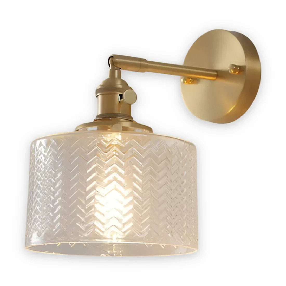 Olyviae Adjustable LED Wall Lamp with Ribbed Glass