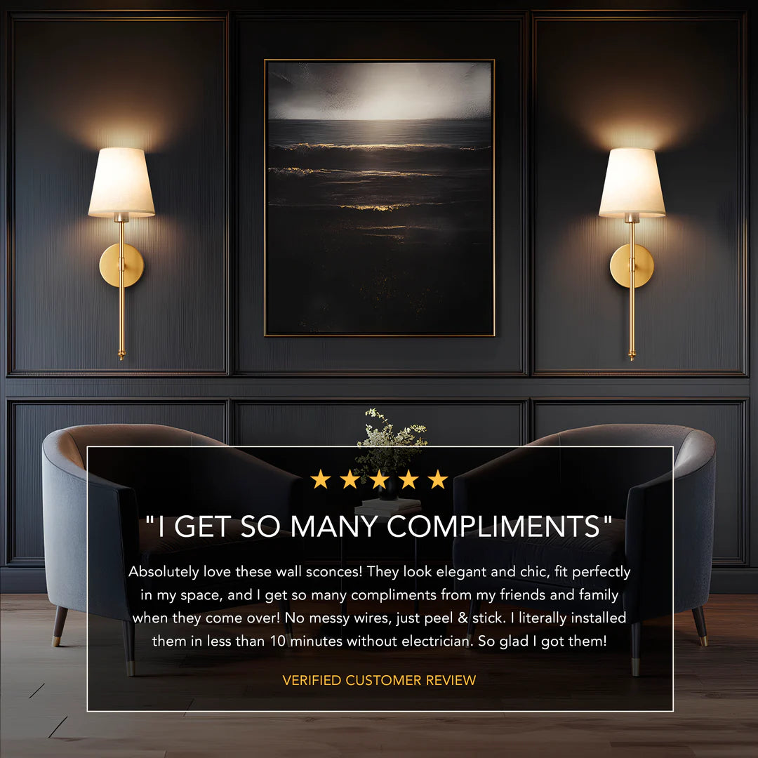 Wireless Wall Sconces (Set of 2)