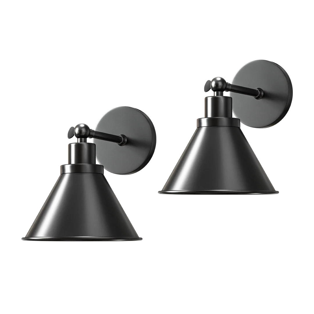 Industrial Wireless Wall Sconce (Set of 2)