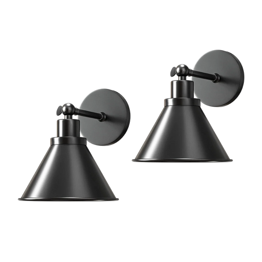 Industrial Wireless Wall Sconce (Set of 2)