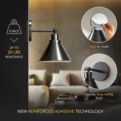 Industrial Wireless Wall Sconce (Set of 2)