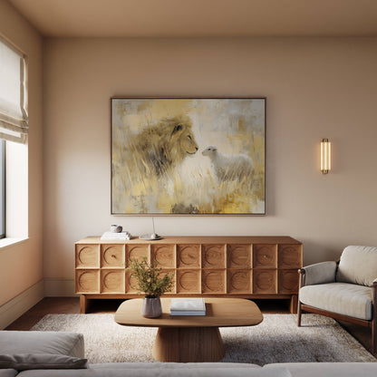 The Lion and the Lamb of Revelation | Canvas