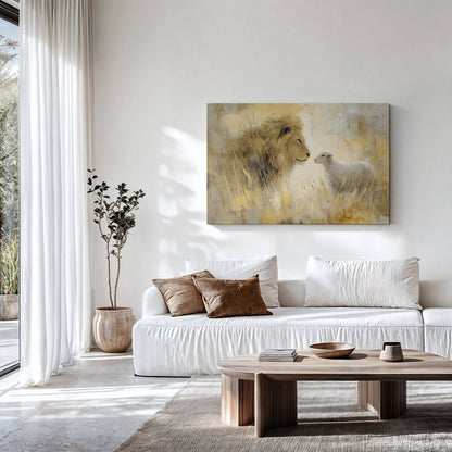 The Lion and the Lamb of Revelation | Canvas