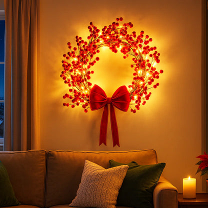 Twinkling Tree Berry Wreath by Montavio Home™
