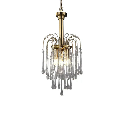 Phoena Crystal Glass Brass Chandelier