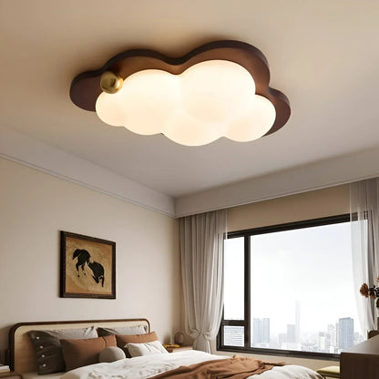Celestra Retro Wooden LED Ceiling Lamp