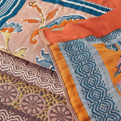 Nordic Sunburst Cotton Blanket
