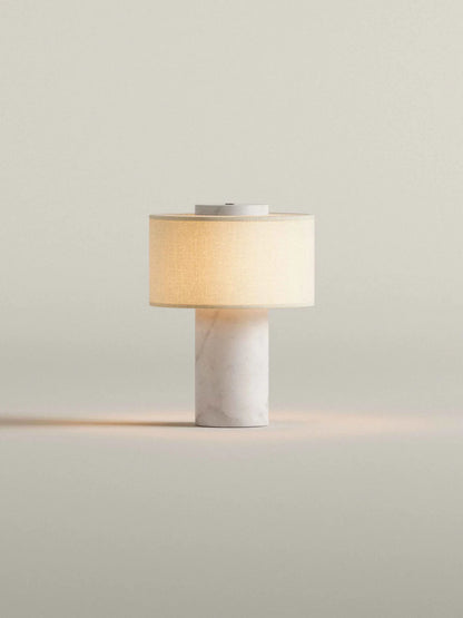 Strata Portable Lamp | White Marble - 9.5" / 24cm