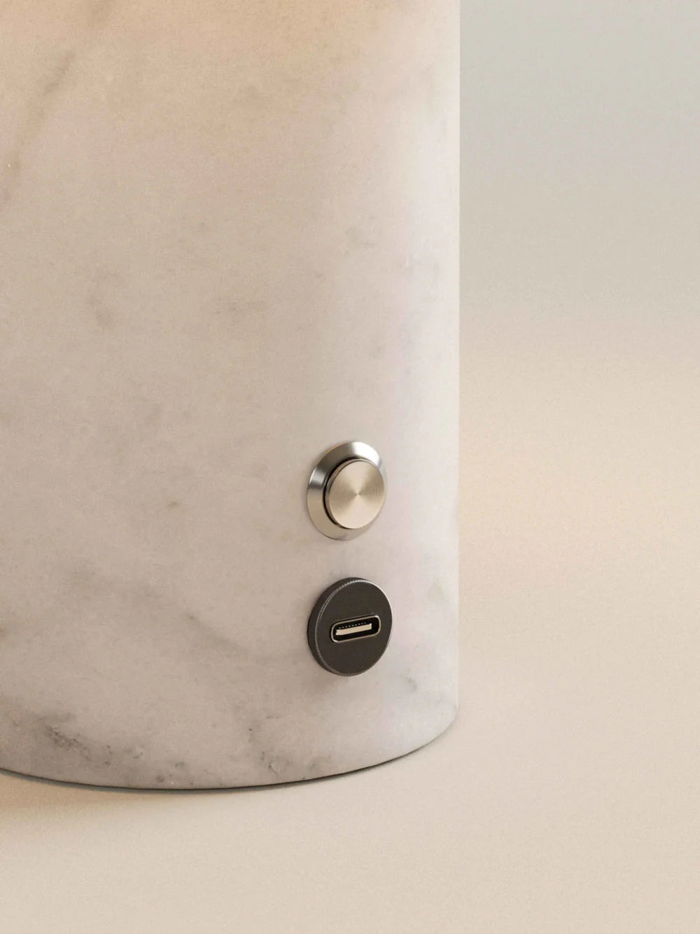 Strata Portable Lamp | White Marble - 9.5" / 24cm