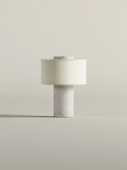 Strata Portable Lamp | White Marble - 9.5" / 24cm