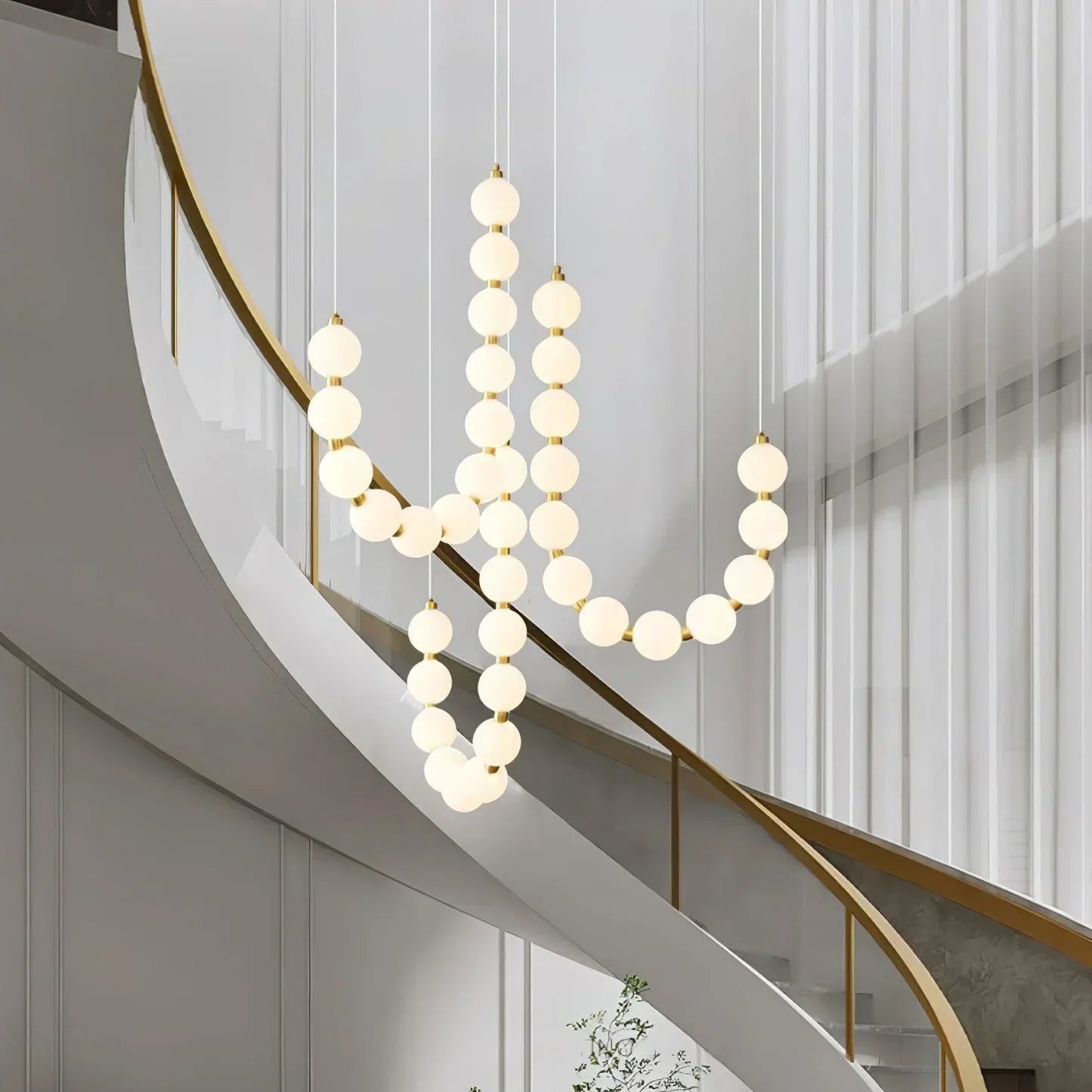 Tessara Brass Acrylic Chandelier