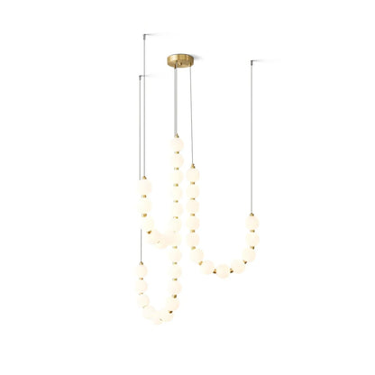 Tessara Brass Acrylic Chandelier