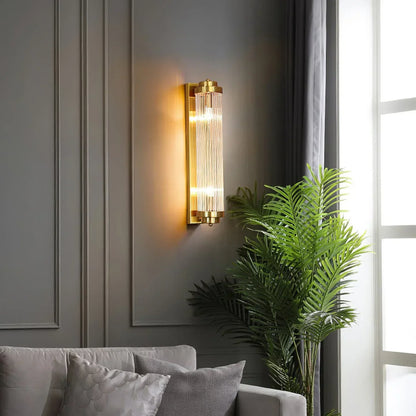 Elarisca Vintage Glass Wall Lamp with LED in Retro Style