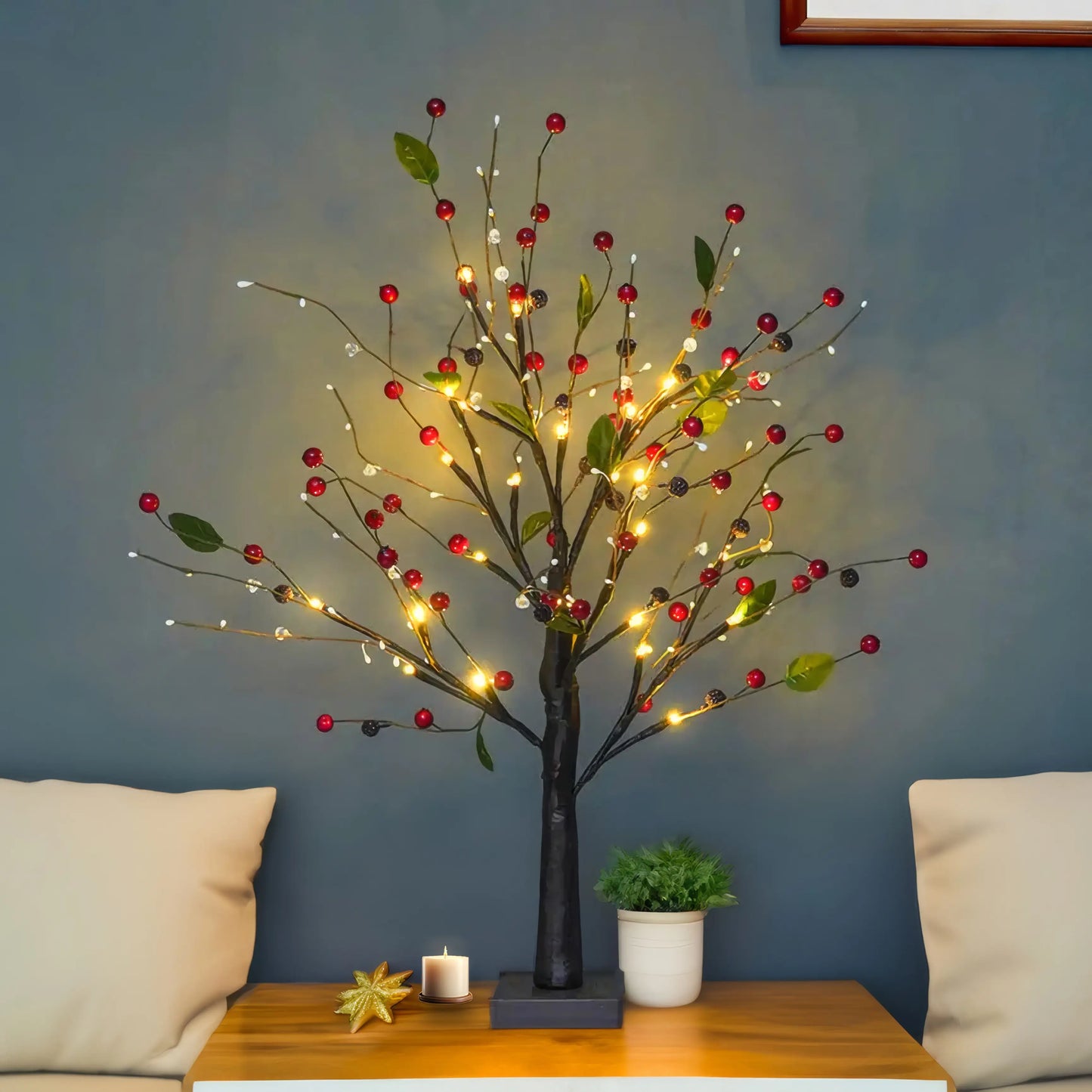 Twinkling Tree Red Berry Blossom by Montavio Home™