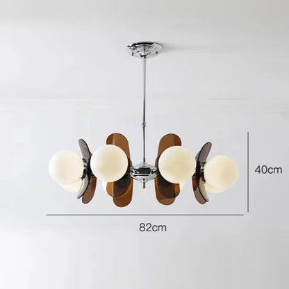 Melora Bauhaus Chandelier Glass Metal