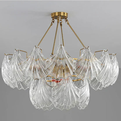 Valena - Shell Chandelier of Glass and Metal