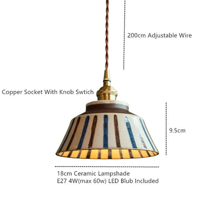 Ronja | Hand-Painted Ceramic Pendant Light