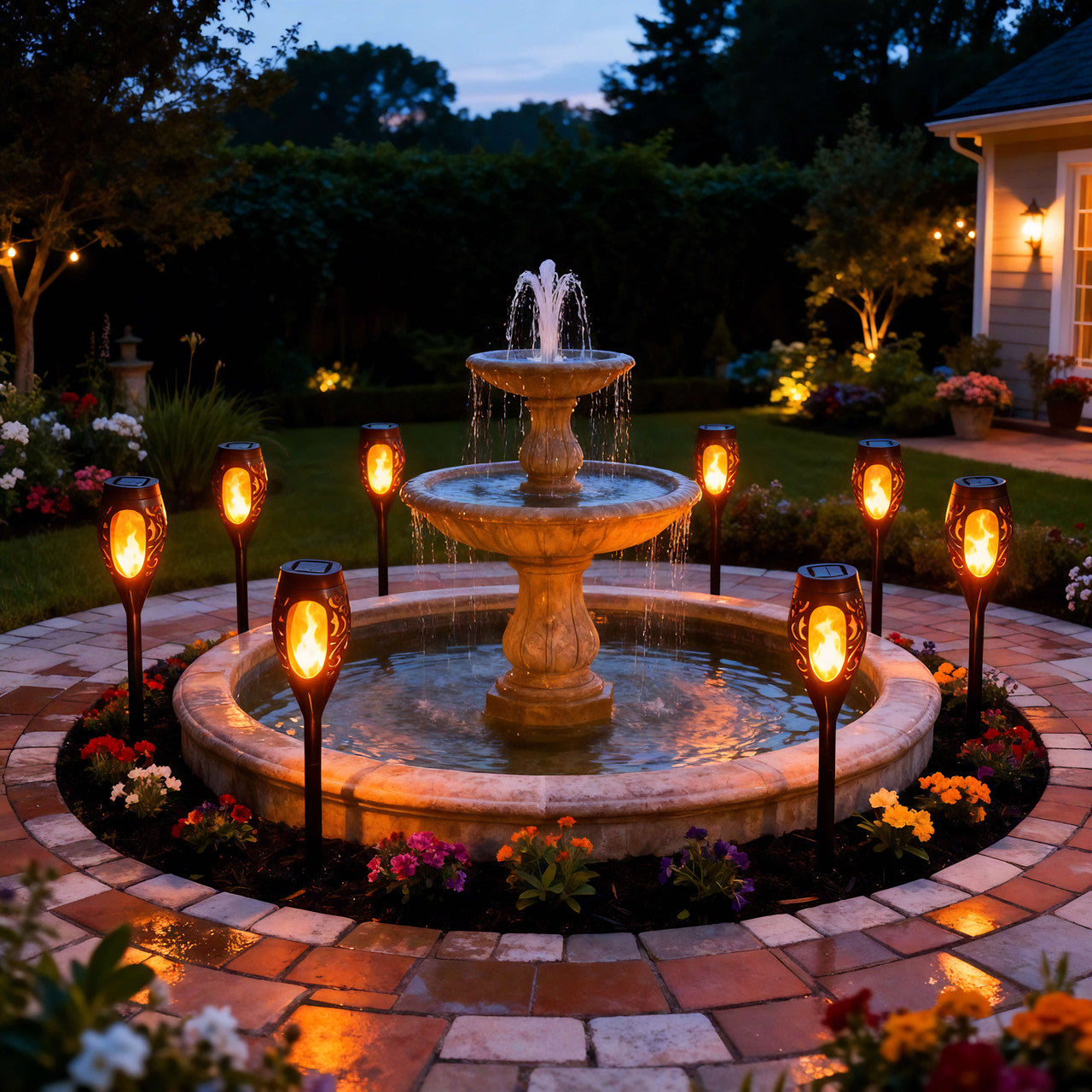 Twinkling Tree Solar Flame Light by Montavio Home